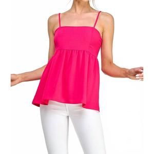 NEW CARMELA esmerelda baby doll tank in magenta